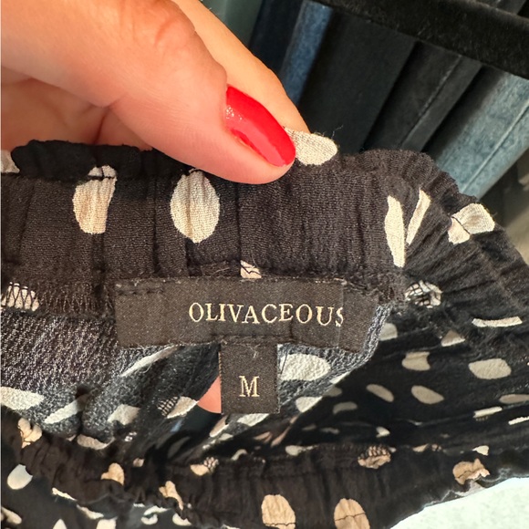 Olivaceous Black & White Polka Dot Off-Shoulder Maxi Dress | M - Picture 13 of 13